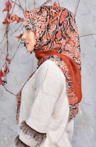 Echarpe Cotton a Motifs 2144-12 Tabac 2148-12