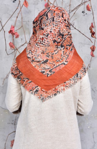 Echarpe Cotton a Motifs 2144-12 Tabac 2148-12