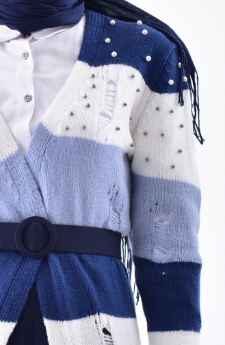 Pearly Knitwear Cardigan 8025-02 Navy Blue 8025-02