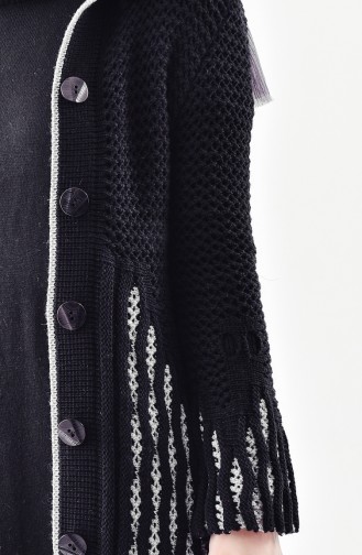 Gilet Tricot a Paillettes 8041-06 Noir 8041-06