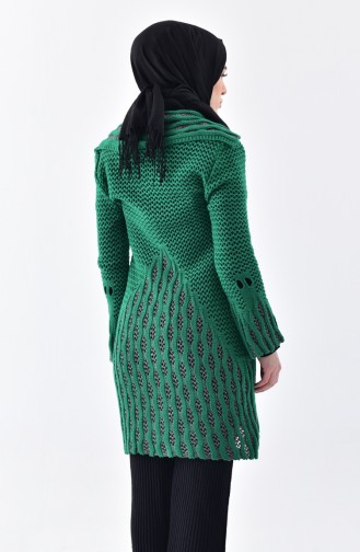 Gilet Tricot a Paillettes 8041-08 Vert 8041-08