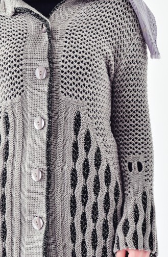 Silvery Knitwear Tressed Cardigan 8041-09 Mink 8041-09