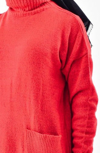 Knitwear Turtleneck Sweater 2067-05 Pomegranate Flower 2067-05