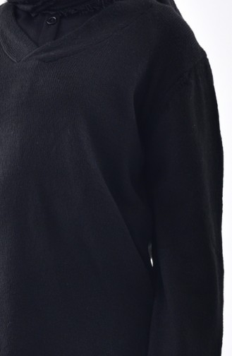 Knitwear V-Neck Sweater 2078-04 Black 2078-04