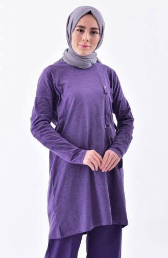 Pocketed Tunic 1048-02 Purple 1048-02