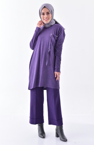 Pocketed Tunic 1048-02 Purple 1048-02