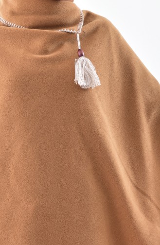 Shawl Collar Fleece Poncho 1001-03 Mustered 1001-03