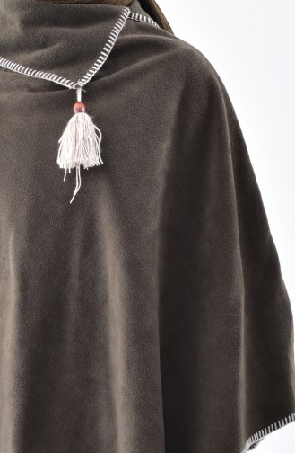 Shawl Collar Fleece Poncho 1001-04 Khaki 1001-04