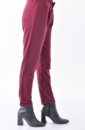 Pantalon a Rayure 1329-09 Bordeaux 1329-09