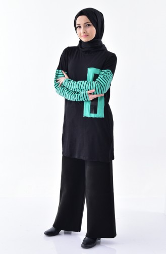 Garnish Tunic 1037-02 Black Green 1037-02