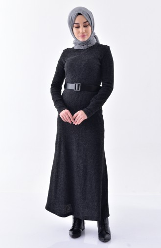 Knitwear Belt Dress 2094-04 Black 2094-04