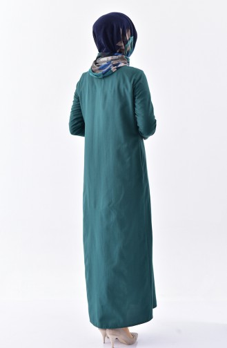 TUBANUR Pleated Dress 2997-04 Emerald Green 2997-04