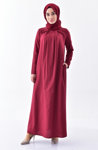 Robe Plissée 2997-07 Bordeaux 2997-07