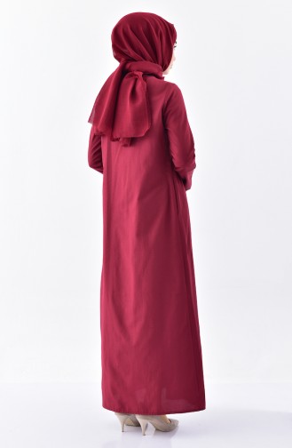 TUBANUR Pleated Dress 2997-07 Claret Red 2997-07