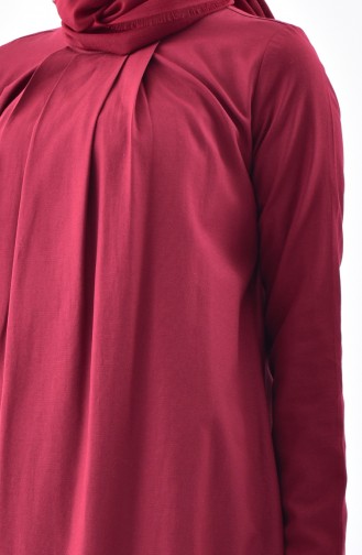 Claret Red Hijab Dress 2997-07