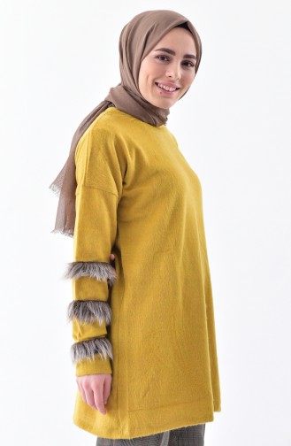 Sleeve Furry Tunic 7701-03 Mustard 7701-03