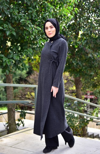 Yandan Bağlamalı Ferace 7140-01 Siyah