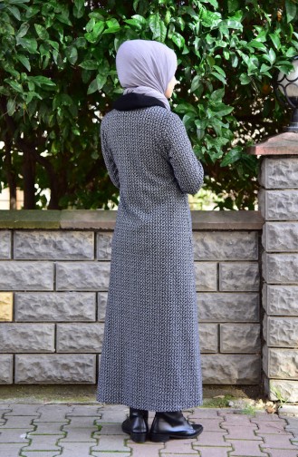 Yandan Bağlamalı Ferace 7140-02 Gri