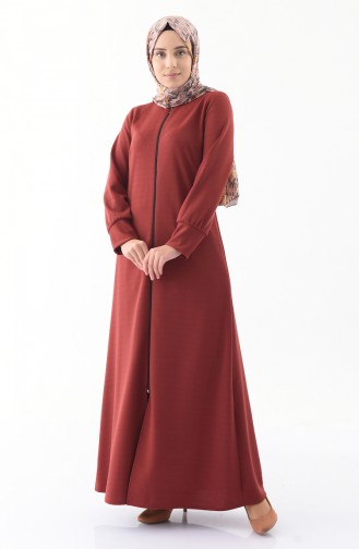 Abaya a Fermeture 1039-01 Brique 1039-01