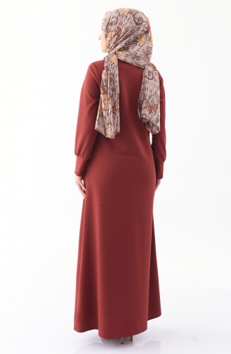 Abaya a Fermeture 1039-01 Brique 1039-01