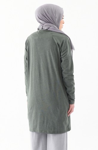 Pocketed Tunic 1048-01 Khaki Green 1048-01