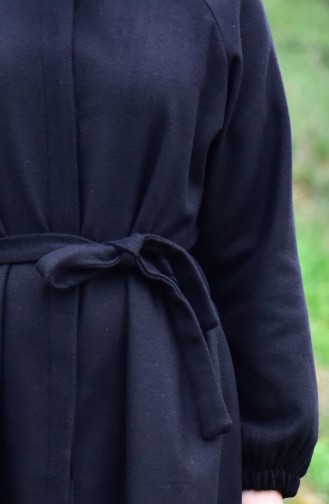 Belted Fleece Coat 5430-01 Black 5430-01