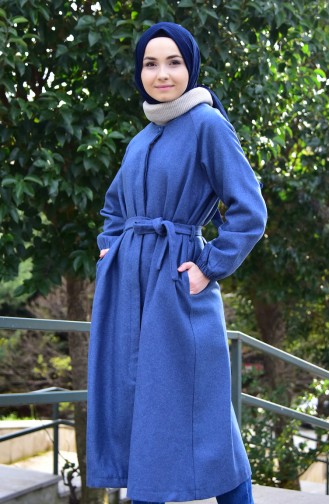 Bislife Belted Cachet Coat 5430-04 Indigo 5430-04