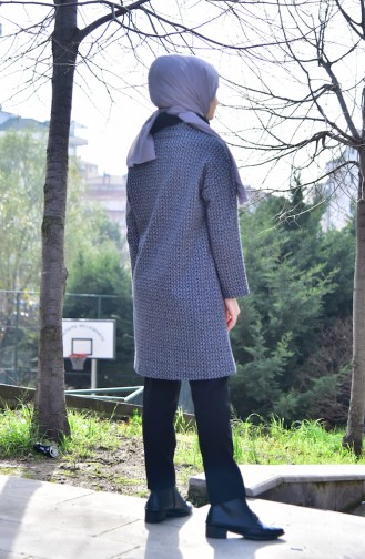 Dilber Buttoned Cape 7143-04 Dark Gray 7143-04