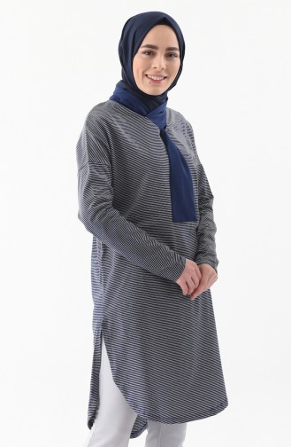 Striped Tunic 1124-01 Navy 1124-01