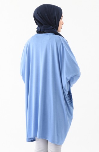 Yarasa Kol Salaş Tunik 1176-02 Mavi