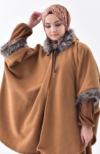 Hooded Polar Fleece Poncho 1002-02 Mustard 1002-02