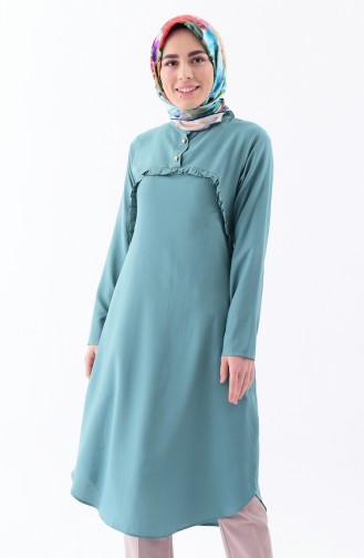 Buglem Frilled Long Tunic 1183-07 Ages Green 1183-07