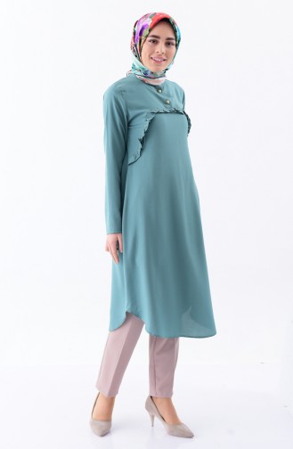 Buglem Frilled Long Tunic 1183-07 Ages Green 1183-07