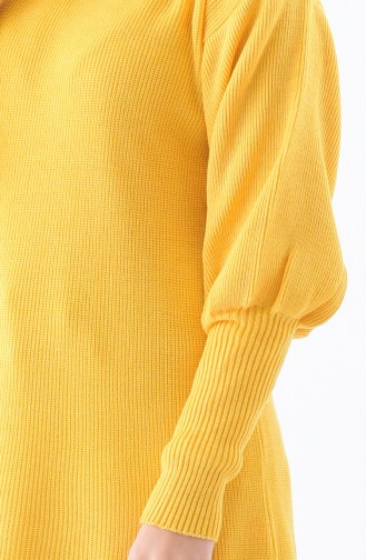 Balon Kol Triko Tunik 2124-07 Sarı