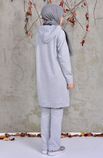 Sefa Merve Sequined Tracksuit Team 1407-06 Gray 1407-06