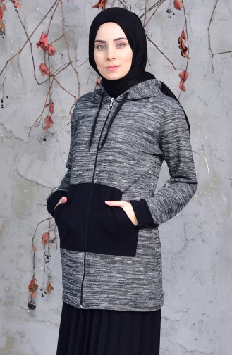Cape Sport a Fermeture et Capuche 18098-01 Noir 18098-01