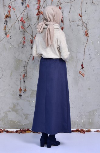 Elastic Winter Skirt 1080-01 Navy Blue 1080-01