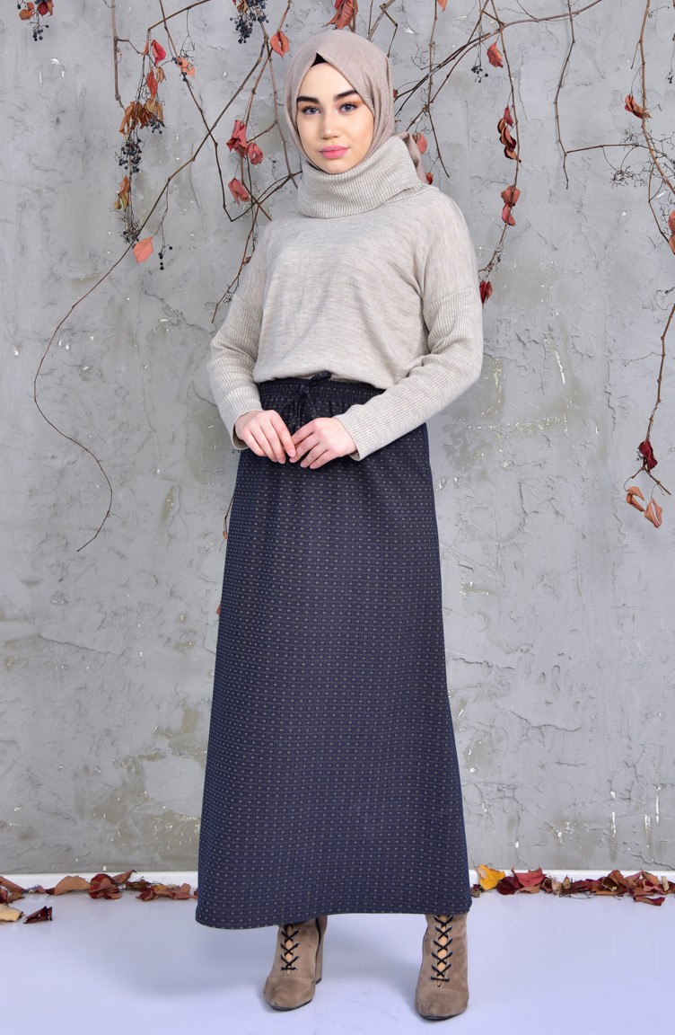 beautiful tempest navy blue print wrap maxi skirt
