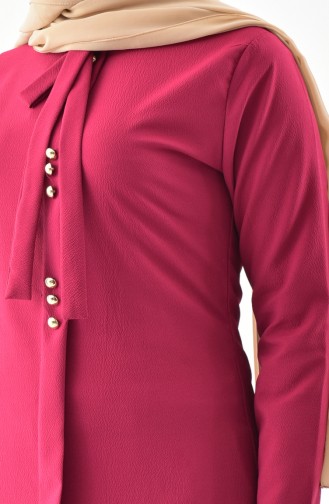 Buglem Tie Collar Tunic 1084-20 Fuchsia 1084-20