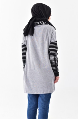 Polo-Neck Tunic 1126-01 Gray 1126-01