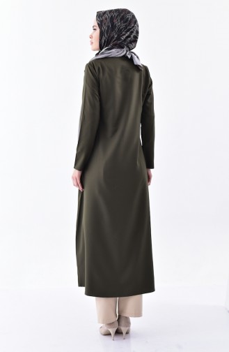 Abaya mit Reßverschluss 0546-06 Khaki Grün 0546-06