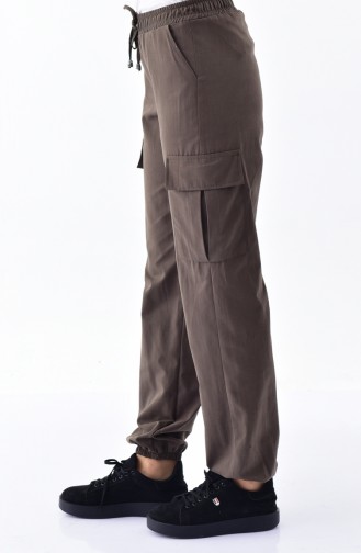 Keten Kargo Pantolon 3122-01 Haki