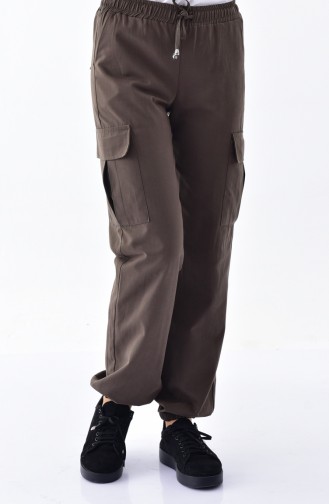 VMODA Linen Cargo Pants 3122-01 Khaki 3122-01
