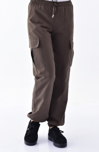 Leinen Cargohose 3122-01 Khaki 3122-01