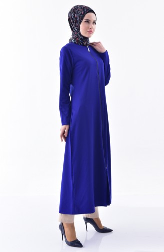 Abaya Fermeture 0546-08 Bleu Roi 0546-08