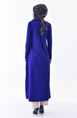 Abaya Fermeture 0546-08 Bleu Roi 0546-08