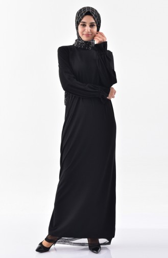 Black Hijab Dress 1144-01