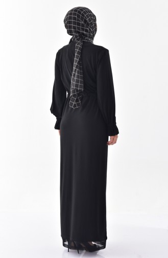 Black Hijab Dress 1144-01