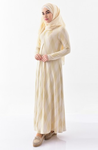 Sefa Merve Umrah Kleid 7124F-01 Creme 7124F-01