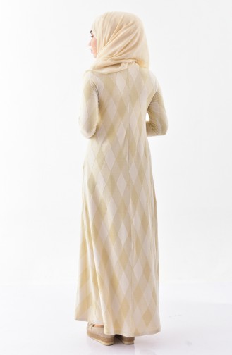 Dilber  Umrah Dress 7124F-01 Cream 7124F-01